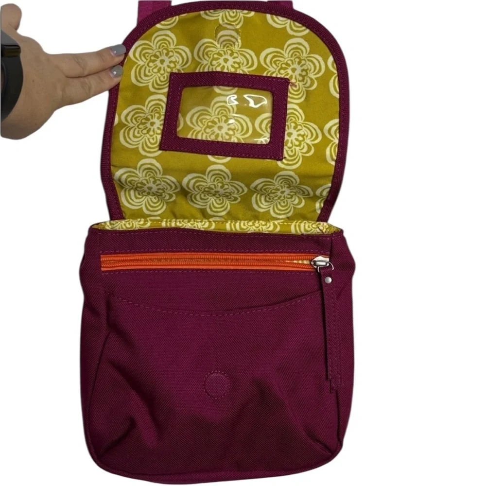Haiku Red Purple Small Crossbody Travel Bag BLEMISH